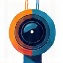 Vision-guided Robotics Icon mit Kameraauge